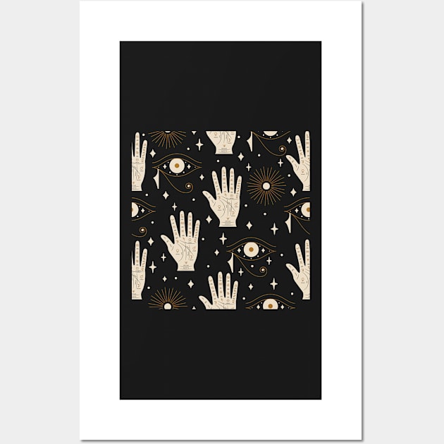 Palmistry Pattern Wall Art by Ravensdesign